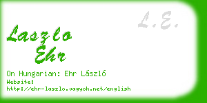 laszlo ehr business card