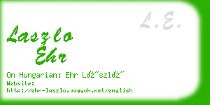 laszlo ehr business card
